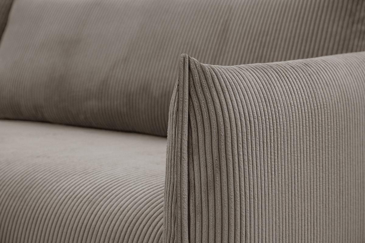 ECKSOFA TAUER 5-Sitzer, taupe - Taupe/Schwarz, Holzwerkstoff/Kunststoff (174/292cm) - Wozimo