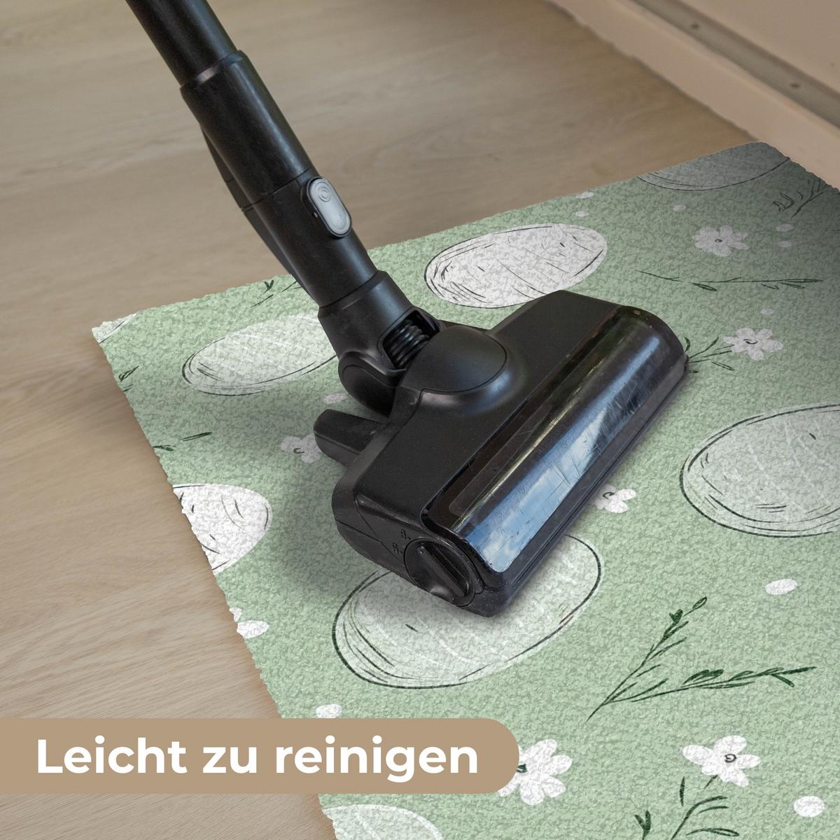 FUSSMATTE Grün - Eier - Muster Schmutzmatte 60x40 cm - Waldgrün, Kunststoff (40/60cm) - MuchoWow
