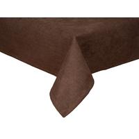 TISCHDECKE FarbTon Chenille-Haptik kaffee-braun 100/100 cm - Braun, Textil (100/100cm) - beties Heimtextil