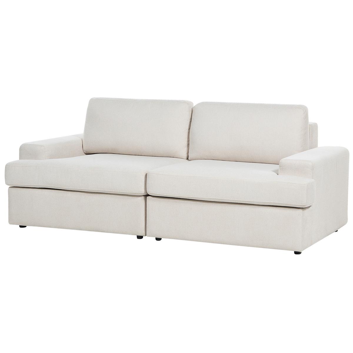 3-SITZER-SOFA hellbeige Alla - Beige, Textil (208/86/112cm) - Beliani