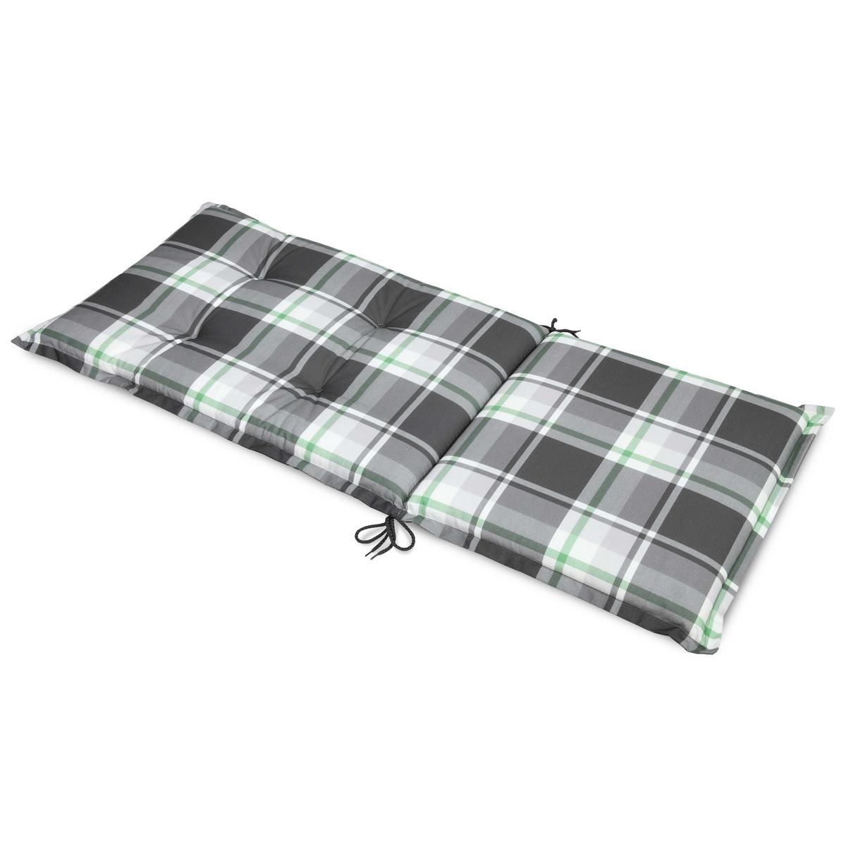 HOCHLEHNERAUFLAGE Sunny MK 120/50/6cm Mintgrün-Kariert - Mintgrün, Textil (50/6/120cm) - Beautissu 