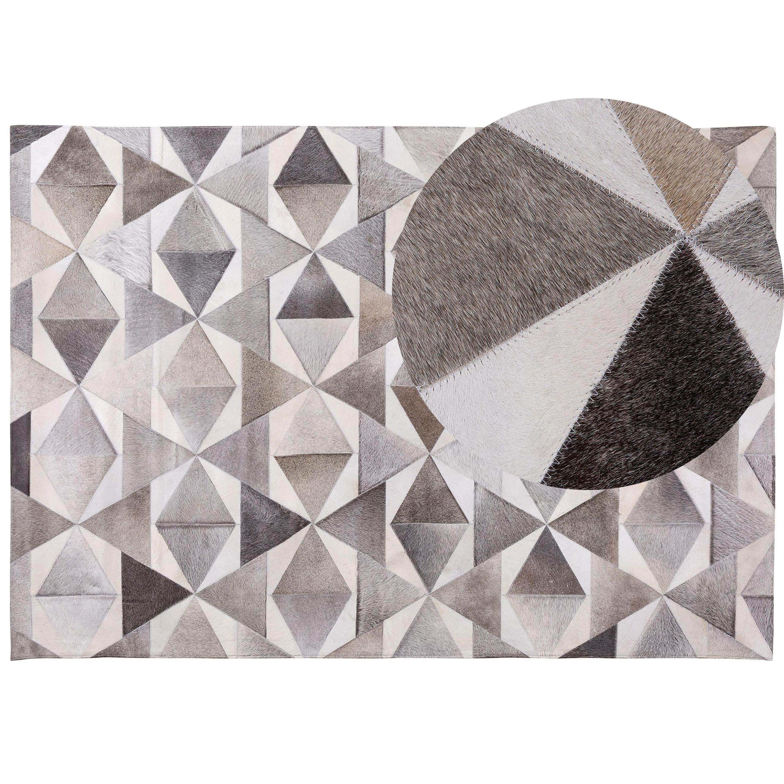 KURZFLOR-TEPPICH Alaka 230/160 cm - Grau, Fell (160/230cm) - Beliani