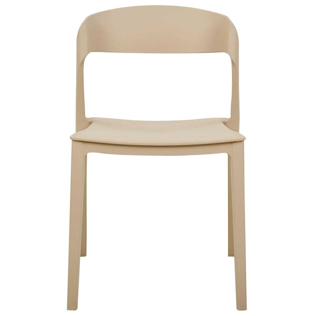 ESSZIMMERSTUHL 2er-Set Kunststoff Beige Somers - Beige, Kunststoff (48/77/51cm) - Beliani