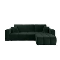 ECKSOFA Dagny Mit Schlaffunktion - Grün, Holzwerkstoff/Textil (248/146cm) - Fun Möbel
