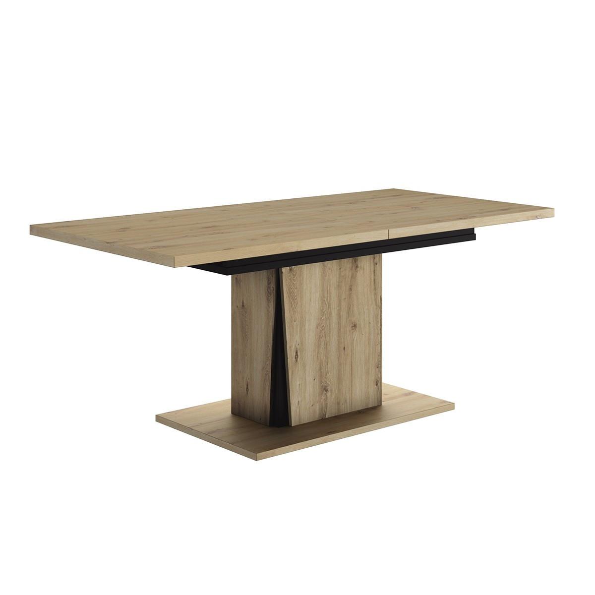 ESSTISCH Extensible Crack 180/225 cm - Französische Herstellung - Eichefarben, Holzwerkstoff (106/90/78cm) - Calicosy