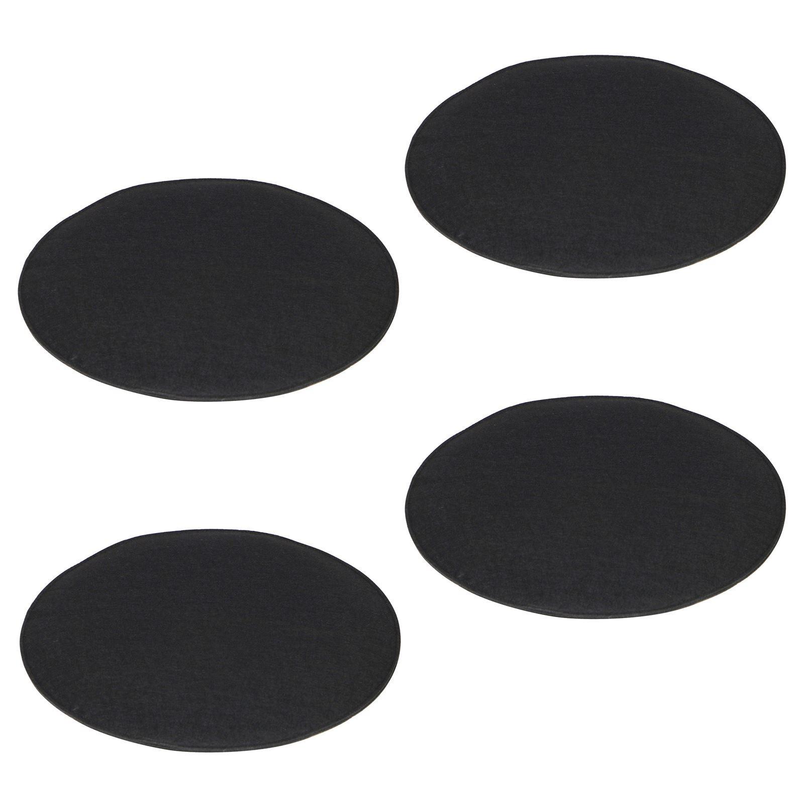 SITZKISSEN JONITA 4er-Set schwarz - Schwarz, Textil (35/35/2cm) - IDIMEX