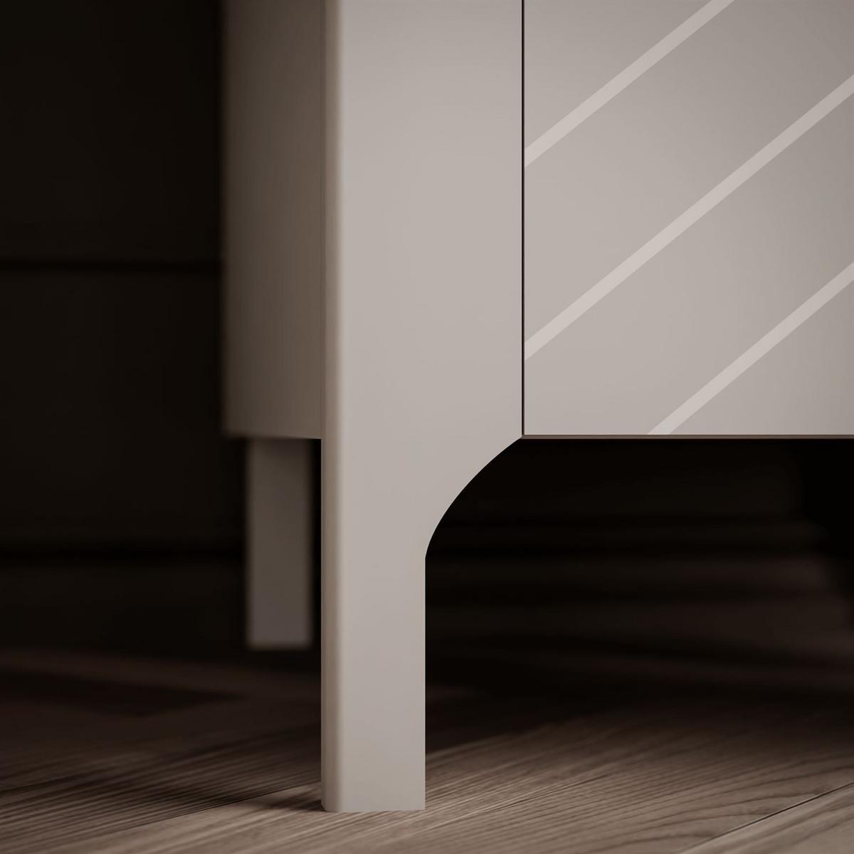 SCHREIBTISCH LUMI mit Ablage unter der Tischplatte, Kaschmir - Kaschmir, Holzwerkstoff (60/135/78cm) - Lookway