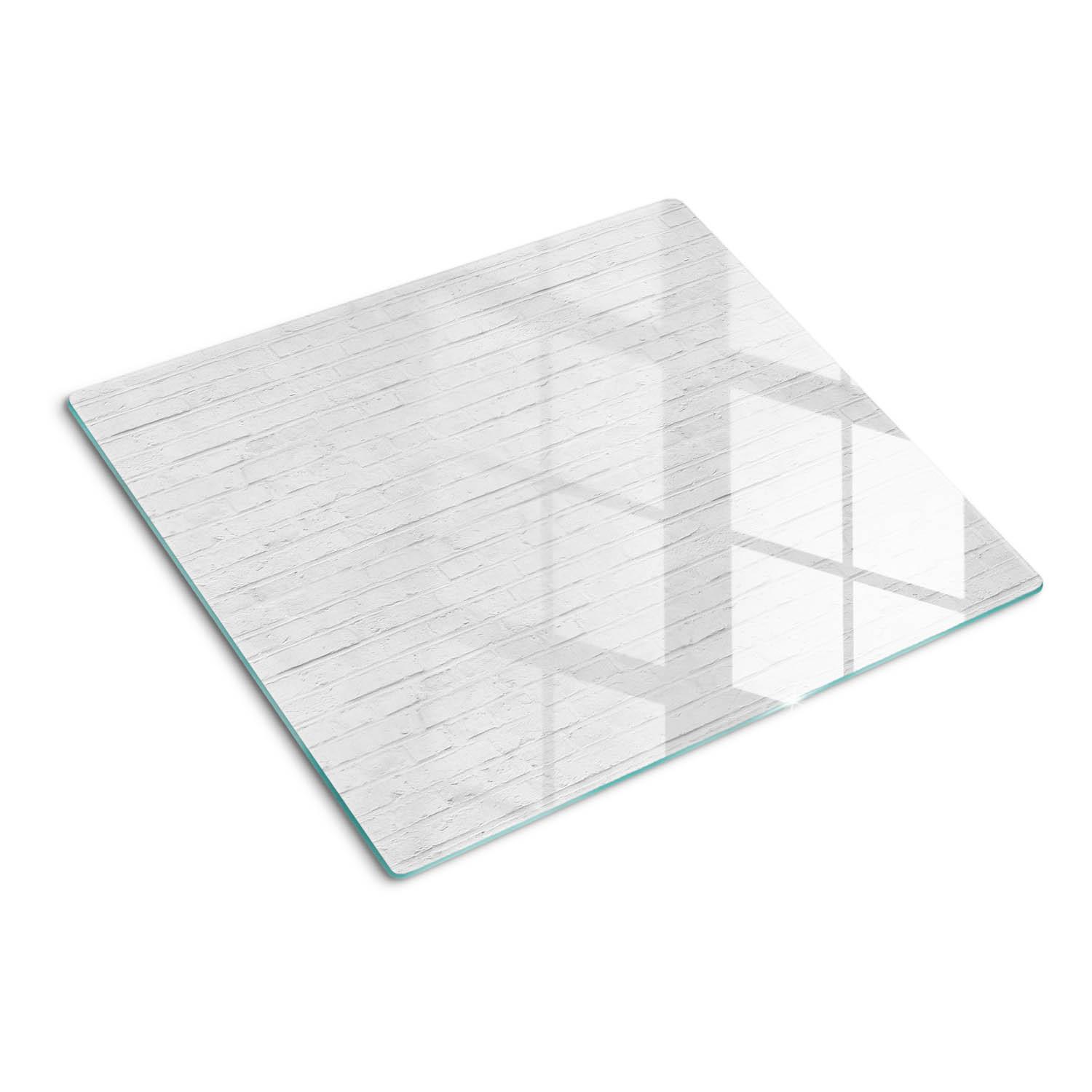 GLASPLATTE 60x52 cm Ziegelmauer - Weiß, Glas (60/0.4/52cm) - TULUP