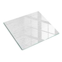 GLASPLATTE 60x52 cm Ziegelmauer - Weiß, Glas (60/0.4/52cm) - TULUP