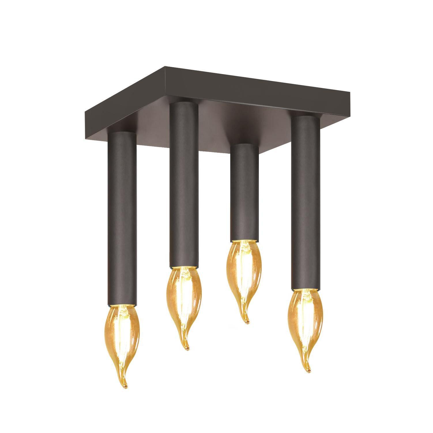 DECKENSTRAHLER Funkelmira 15/13/15 cm - Schwarz, Metall (15/15/13cm) - ZMH