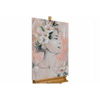 ACRYLBILD HANDGEMALT 60/90 cm - Pink/Beige, Holz/Textil (60/90cm) - KUNSTLOFT