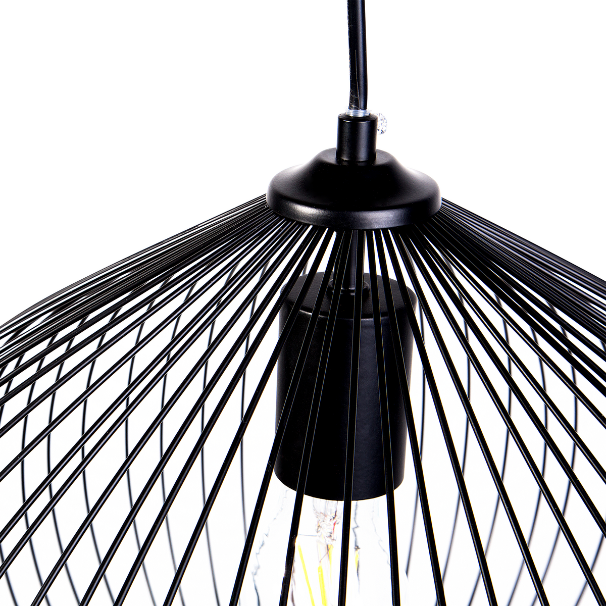 HÄNGELEUCHTE Tordino 38/38/115 cm - Schwarz, Metall (38/38/115cm) - Beliani