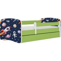 KINDERBETT Emily mit Schublade und Matratze, Grün 70x140 cm - Dunkelblau, Holzwerkstoff (140/70cm) - WFL GROUP