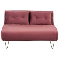 2-SITZER-SCHLAFSOFA Samtstoff Rosa Vestfold - Pink, Textil (130/81/80cm) - Beliani