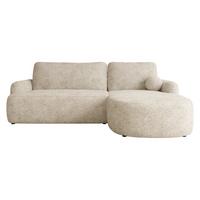 ECKSOFA Loridu, Seite: Rechts - Beige/Schwarz, Holz/Kunststoff (250/174cm) - MIRJAN24
