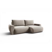 ECKSOFA Galan Mit Schlaffunktion - Beige, Holzwerkstoff/Textil (153/253cm) - Fun Möbel