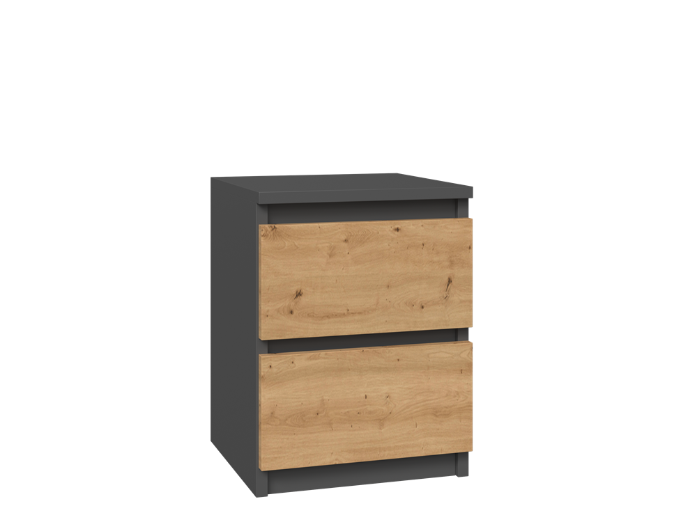 NACHTTISCH Anthrazit, Artisan 30/40/30 - Anthrazit, Holzwerkstoff (30/40/30cm) - RAUMHIRSCH FURNITURE
