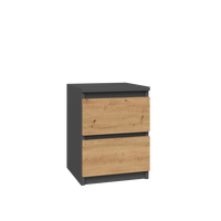 NACHTTISCH Anthrazit, Artisan 30/40/30 - Anthrazit, Holzwerkstoff (30/40/30cm) - RAUMHIRSCH FURNITURE