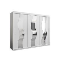 SCHWEBETÜRENSCHRANK 200/250/62 3-türig - Silberfarben/Weiß, Holz/Kunststoff (250/200/62cm) - MÖBEL KRYSPOL