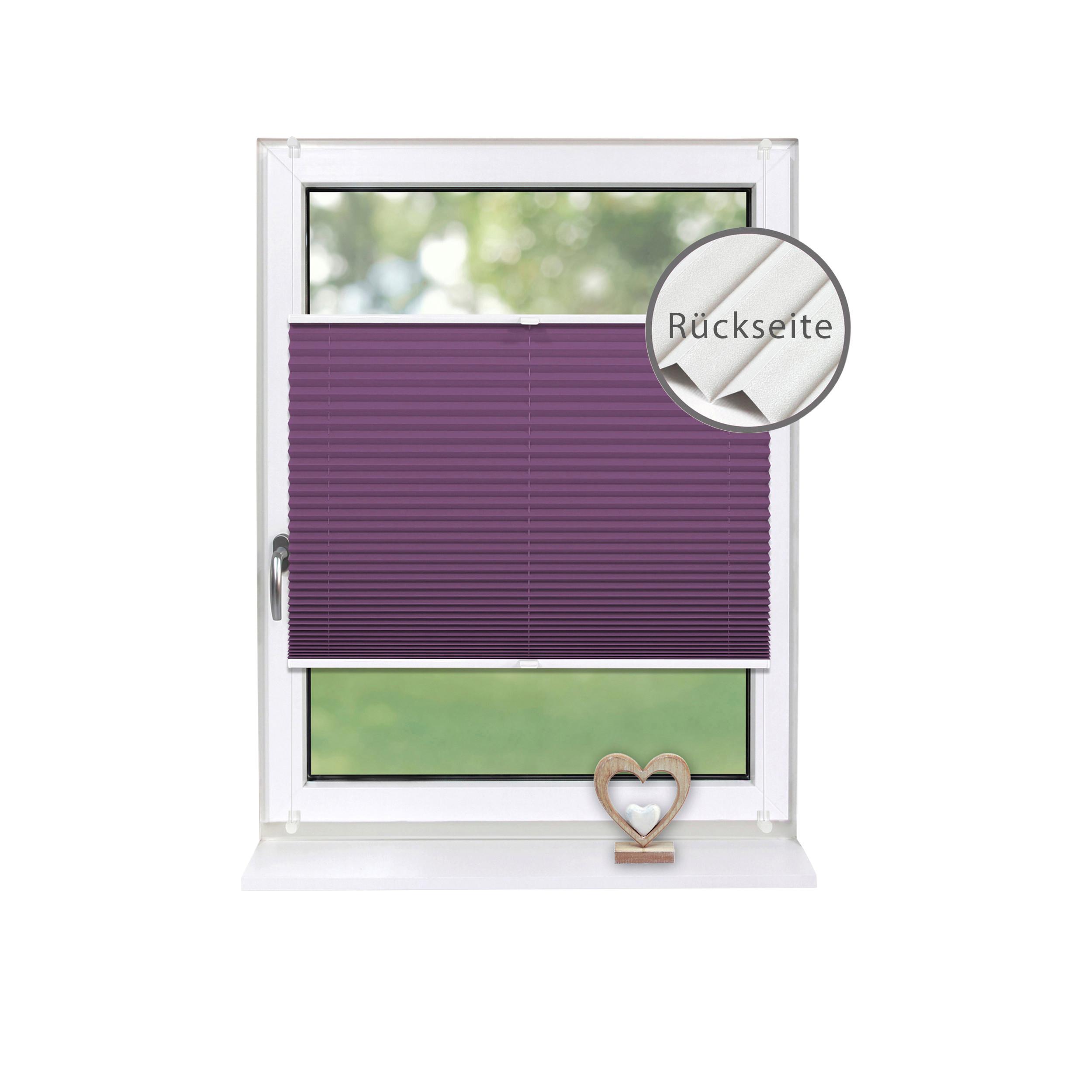 PLISSEE Thermo Basic 100 x 210cm Klemmfix ohne Bohren - Lila, Textil (100/210cm) - Deco-Raum