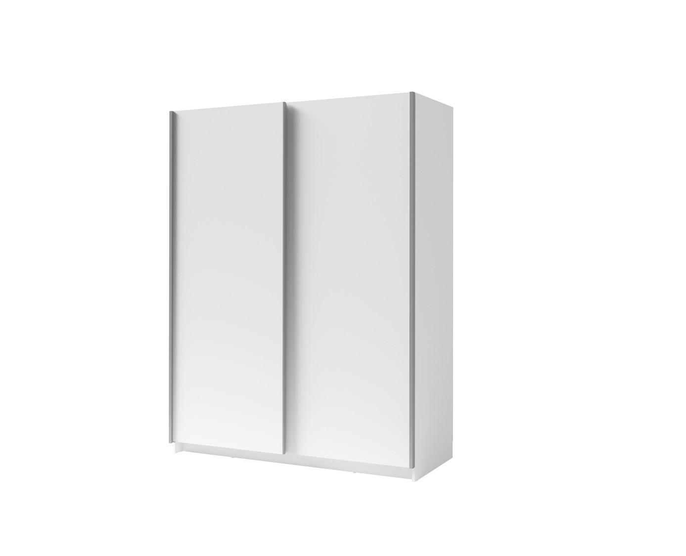 SCHWEBETÜRENSCHRANK ELRON 180,6/198,5/62cm 2-türig Weiß - Weiß, Holzwerkstoff (180.6/198.5/62cm) - MASSENO