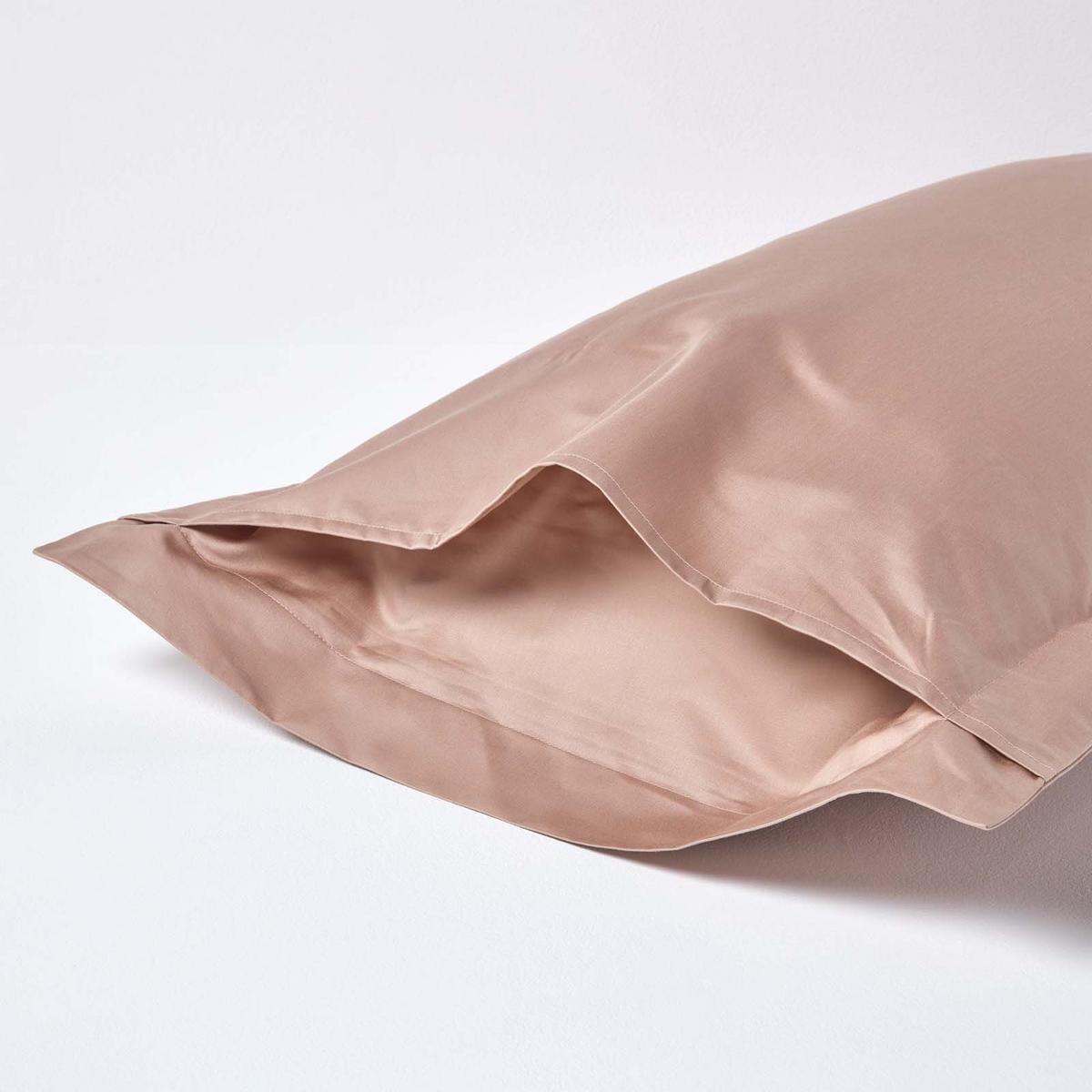 KISSENBEZUG Stehsaum Premium, Ägyptische Baumwolle, Fadendichte 1000 - Beige, Textil (48/74cm) - Homescapes