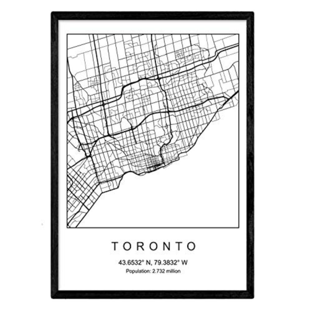 POSTER Toronto Film Nordischer Stil A4 Rahmenlos - Klar, Papier (29.7/5/21cm) - Nacnic