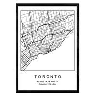 POSTER Toronto Film Nordischer Stil A4 Rahmenlos - Klar, Papier (29.7/5/21cm) - Nacnic