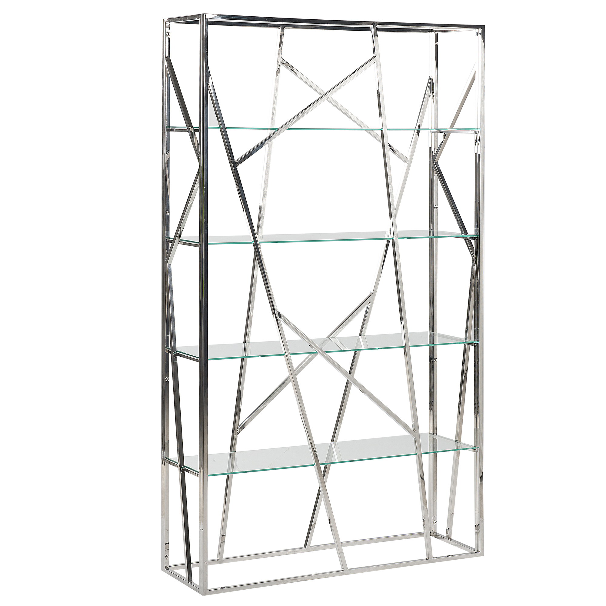 REGAL 4 Fächer Hoxie - Silberfarben, Metall (100/175/30cm) - Beliani