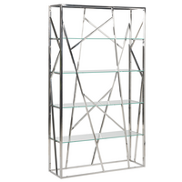 REGAL 4 Fächer Hoxie - Silberfarben, Metall (100/175/30cm) - Beliani
