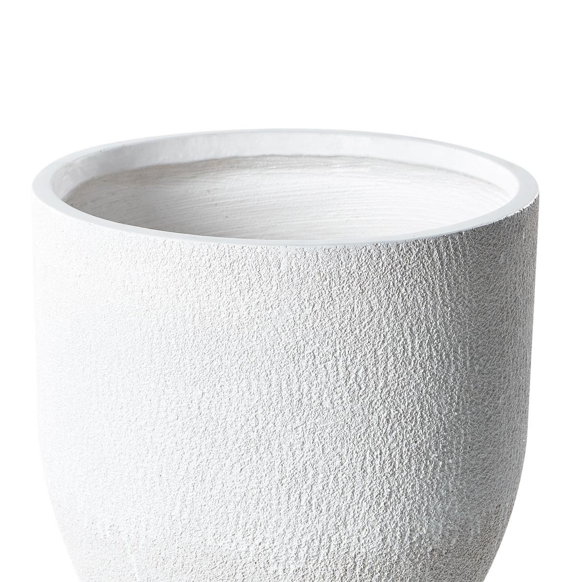 BLUMENTOPF Weiß Kannia - Weiß, Naturmaterialien (46cm) - Beliani