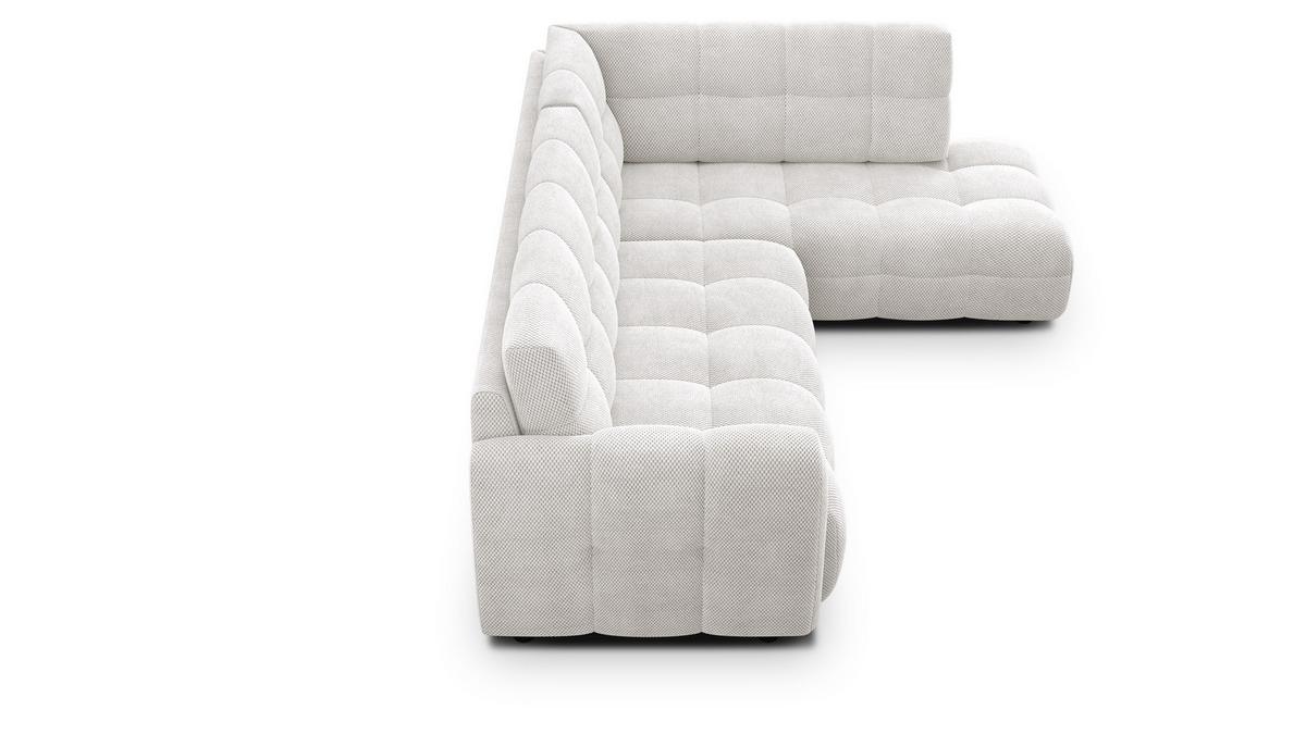 ECKSOFA MELLOW 5-Sitzer, creme - Creme/Schwarz, Holz/Textil (283/191cm) - Wozimo