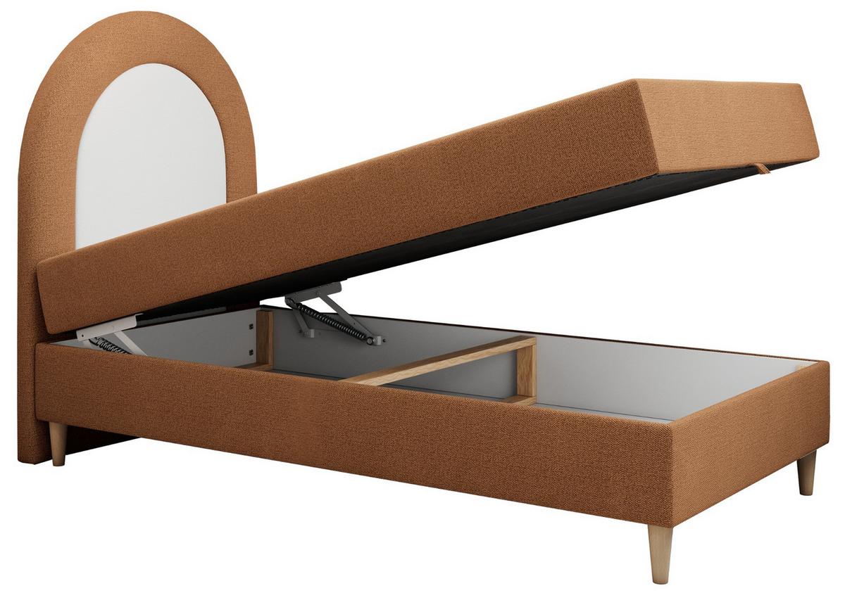 BOXBETT NEST 90/180 Orange Struktur - H3 - Orange, Holz/Textil (90/180cm) - MKS