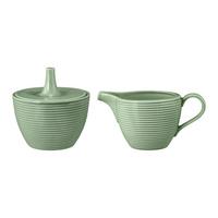 MILCH & ZUCKER SET Beat Color Glaze Salbeigrün - Grün, Keramik (1/2cm) - Seltmann Weiden