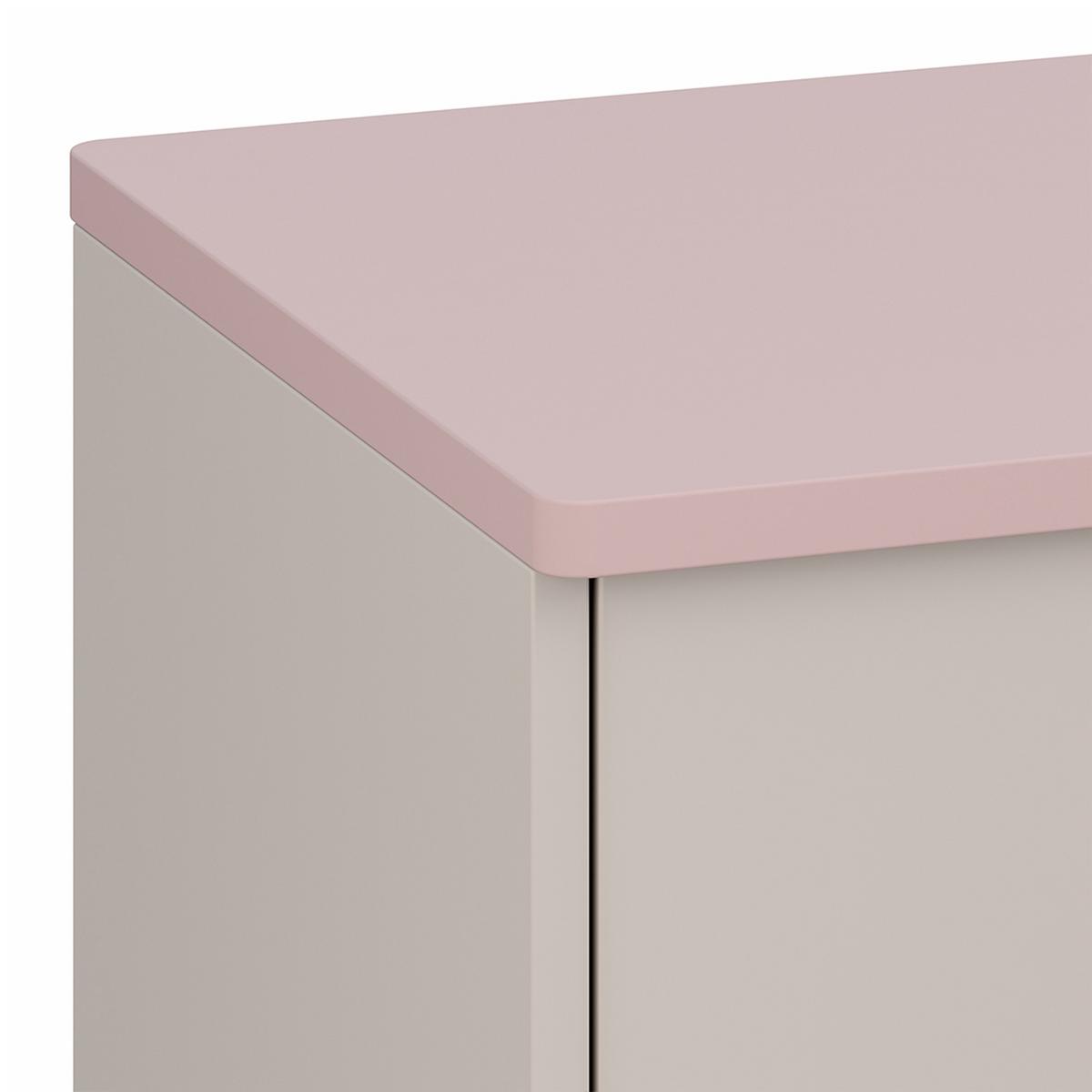 KINDERKOMMODE Sandnes - Rosa/Weiß, Holz/Holzwerkstoff (38/61.5/30cm) - [en.casa]