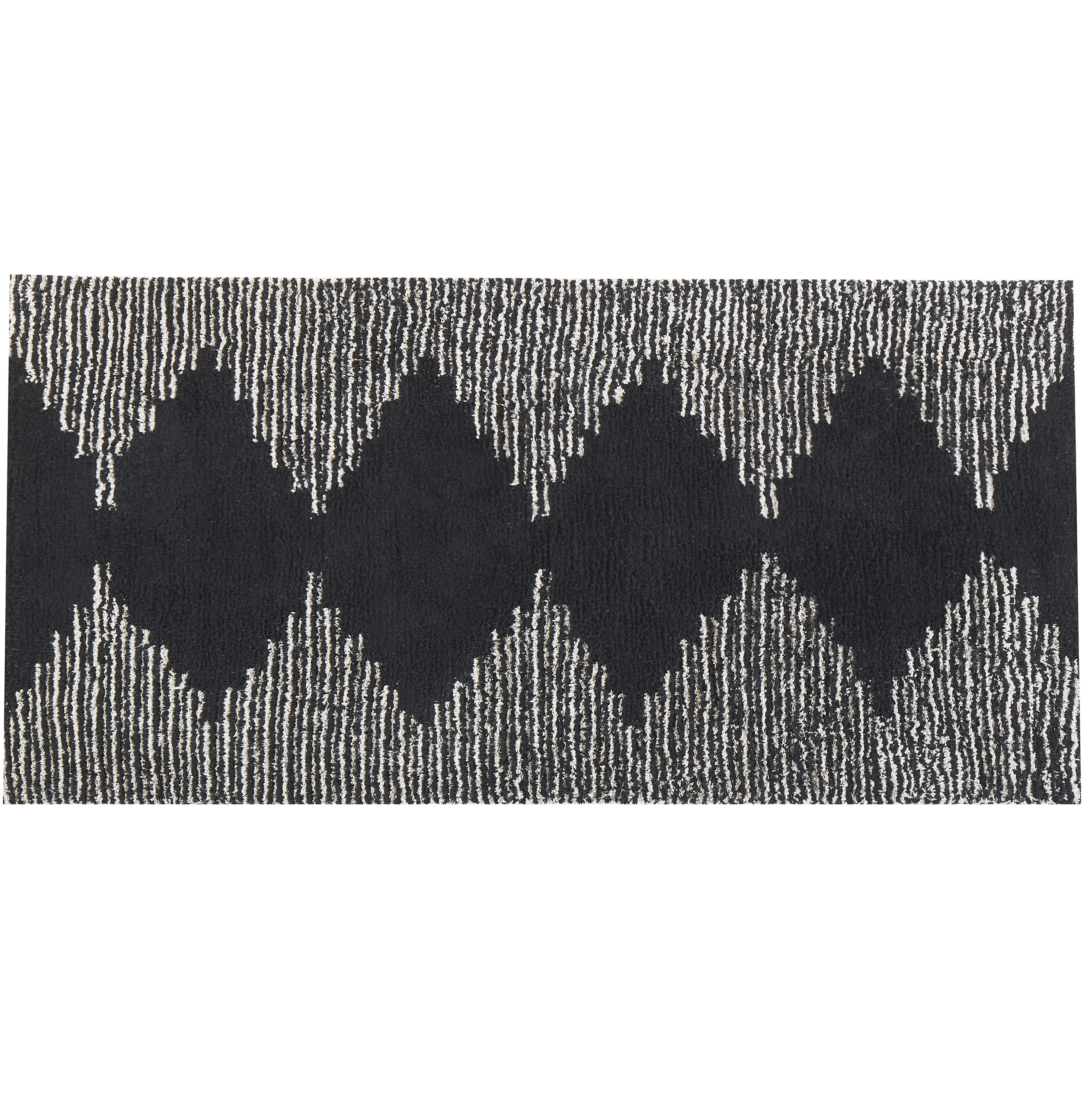 KURZFLOR-TEPPICH Bathinda 150/80 cm - Schwarz, Textil (80/150cm) - Beliani
