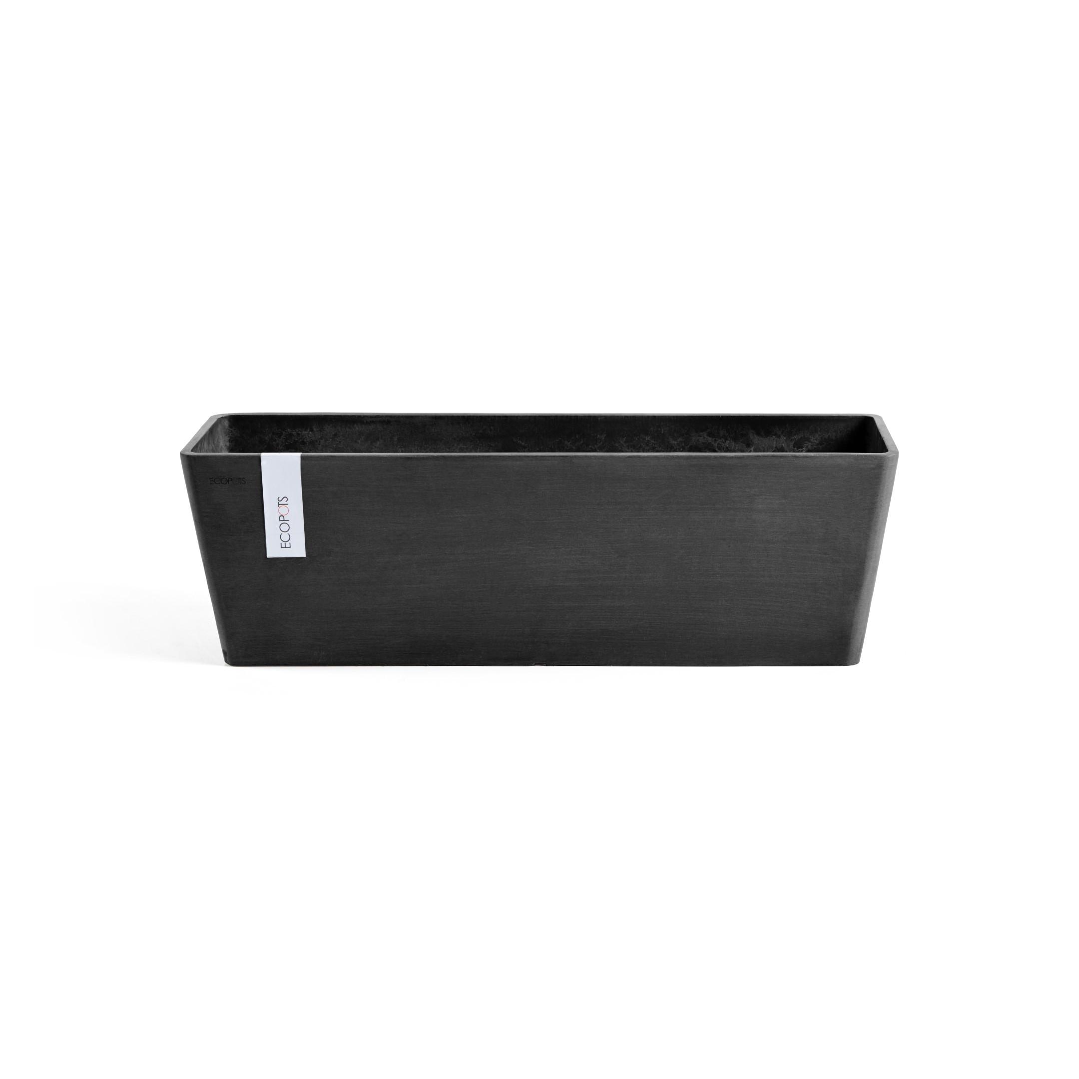 BLUMENTOPF mit Wasserreservoir Bruges 55,3/16,5/17,5 cm Dunkelgrau - Dunkelgrau, Kunststoff (55.3/17.5cm) - Ecopots