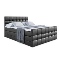 BOXSPRINGBETT BERO-Z KING - 140 x 200 - H3/H4 - Schwarz Hochglanz - Schwarz Hochglanz, Holzwerkstoff (140/200cm) - ALTDECOR