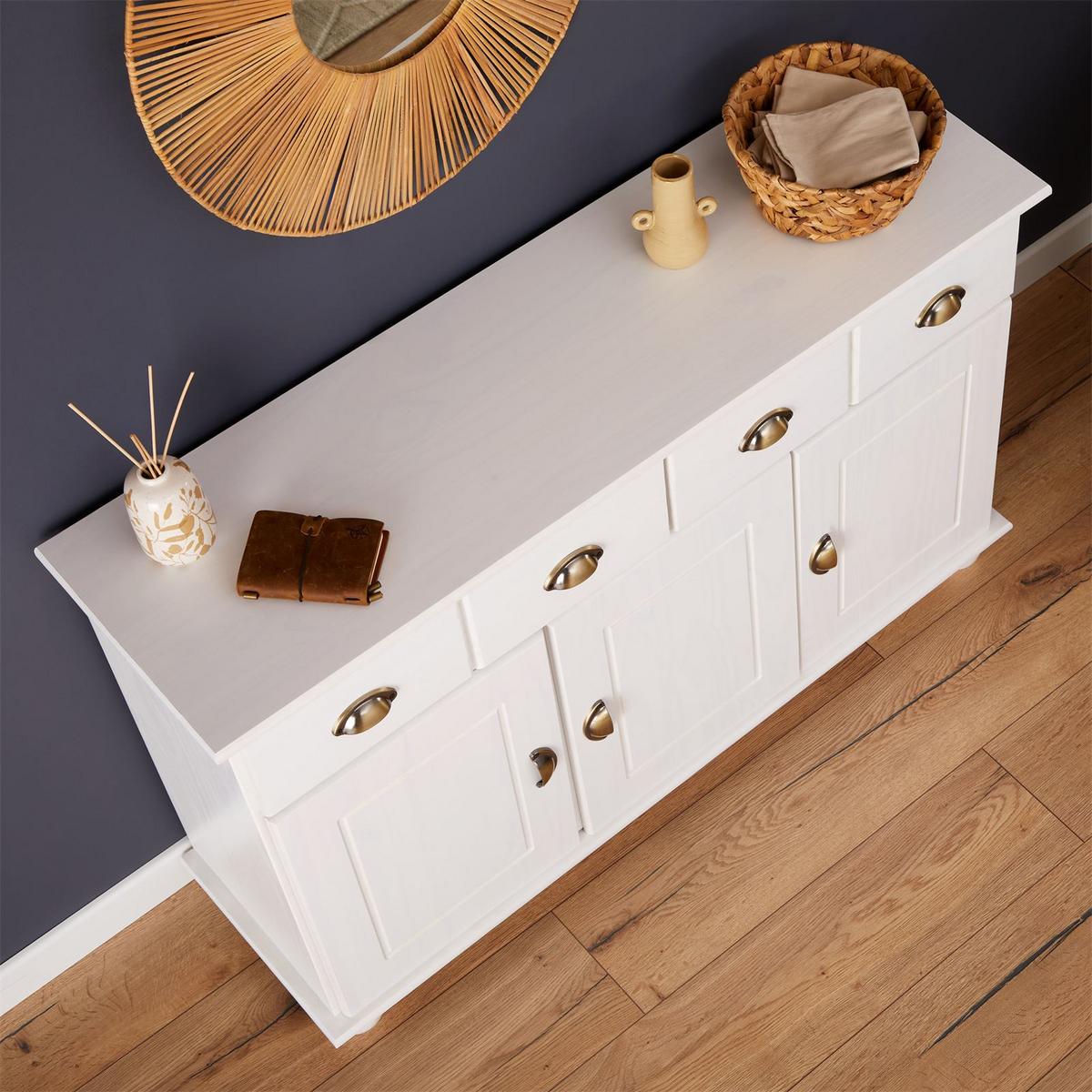 SIDEBOARD COLMAR weiß - Weiß, Holz (116/74/35cm) - IDIMEX