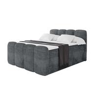 BOXBETT mit Matratze H3|H4 und Lattenrost - NINA-Z KING - 160x200 cm Tila - Dunkelgrau - Schieferfarben, Holzwerkstoff (160/200cm)