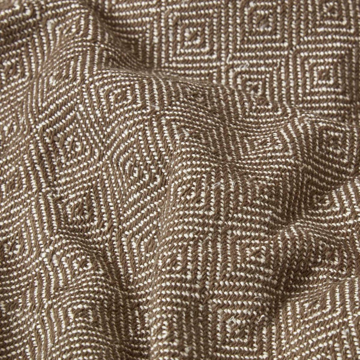 WOHNDECKE Malda 150/200 cm, Baumwolle mit Rautenmuster - Braun, Textil (150/200cm) - Homescapes
