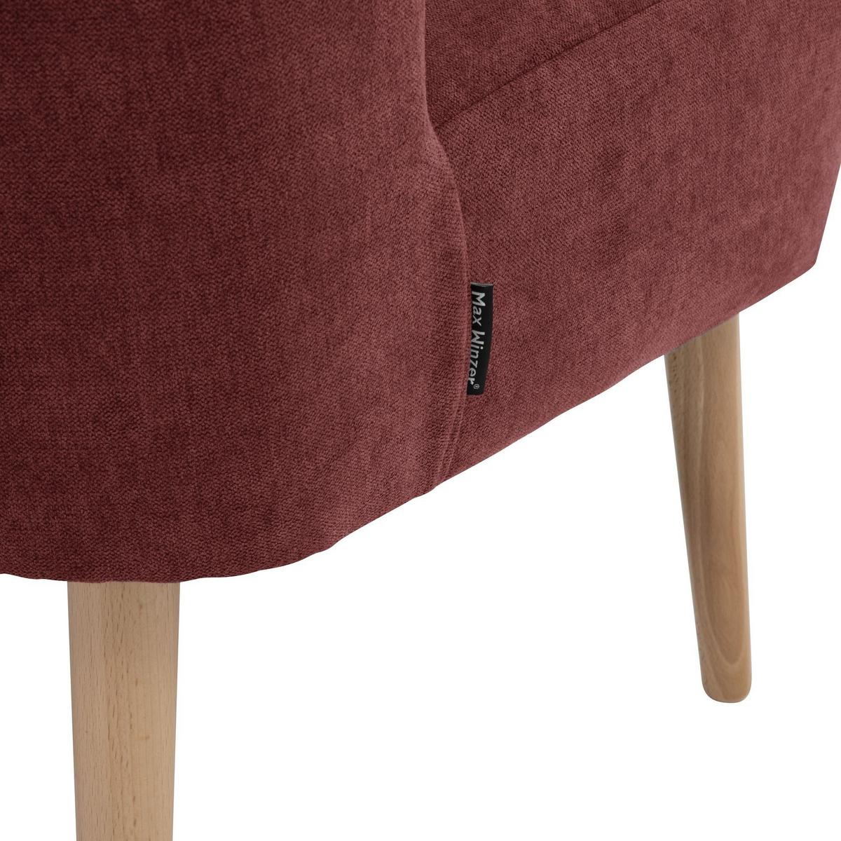 SESSEL Kamle Bezug Flachgewebe Buche natur / rot - Rot, Kunststoff (68/78/58cm) - 58aufmkessel
