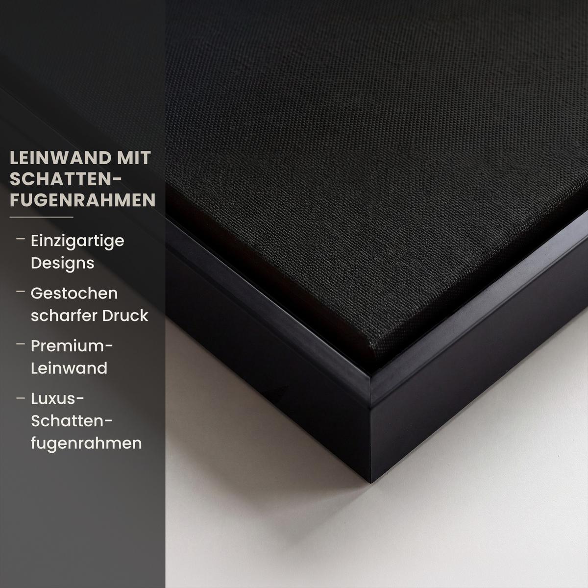 LEINWAND Bilder mit Rahmen - Frau - Gold - Porträt - Schwarz-Weiß - Luxus - 80x120 - Hellblau, Textil (80/120cm) - MuchoWow