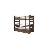 ETAGENBETT DRAKO mit Bettkasten 80x190 cm Nussbaum - Nussbaumfarben, Holz (80/190cm) - MASSENO