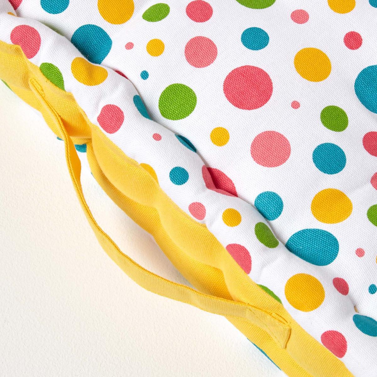 SITZKISSEN Punkte bunt 50/50/10 cm - Multicolor, Textil (50/50/10cm) - Homescapes