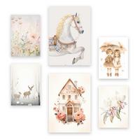 POSTER Set Mit 6 Romantisch A3 & A4 Rahmenlos - Klar, Papier (29/3cm) - Nacnic