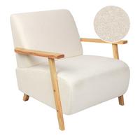 SESSEL Bouclé Hellbeige Lesja - Hellbraun/Beige, Textil (77/79/90cm) - Beliani