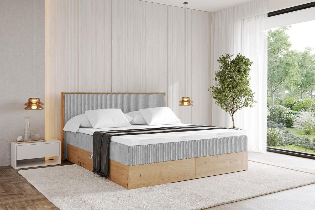 BOXBETT LOLLI9 - 200x200 - H4 Grau - Grau, Holzwerkstoff (200/200cm) - ALTDECOR