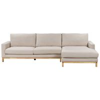 ECKSOFA 4-Sitzer Stoff Beige linksseitig Siggard - Beige/Braun, Textil (321/168cm) - Beliani