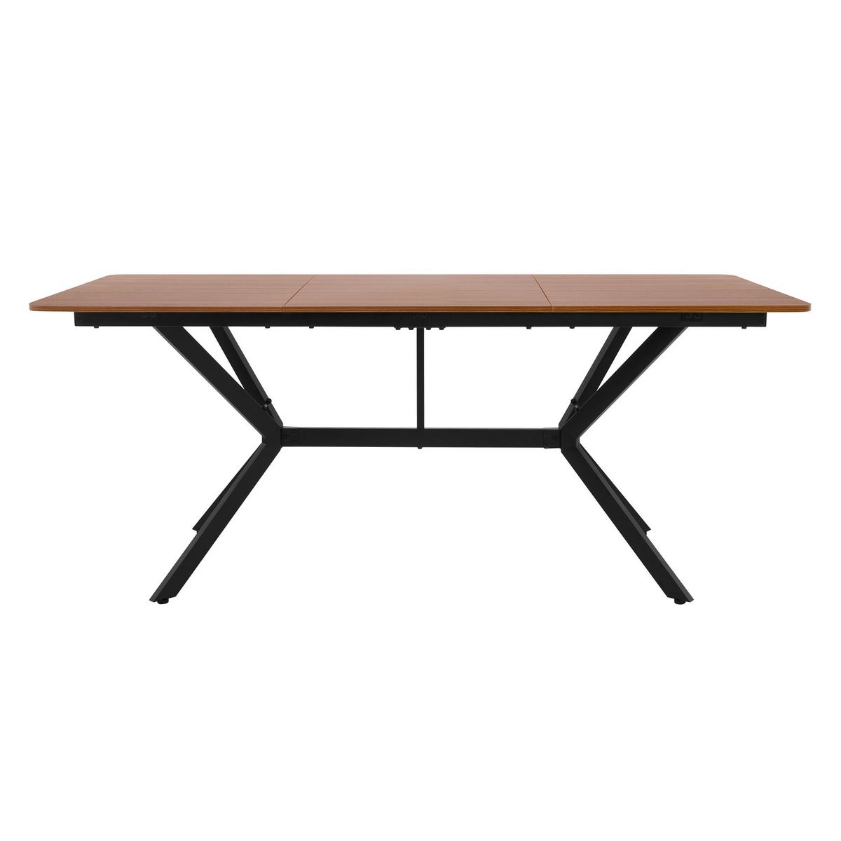 ESSTISCH aus MDF Dunkelbraun mit Stahlgestell rechteckig - Dunkelbraun, Holzwerkstoff (180/80/75cm) - ML-DESIGN